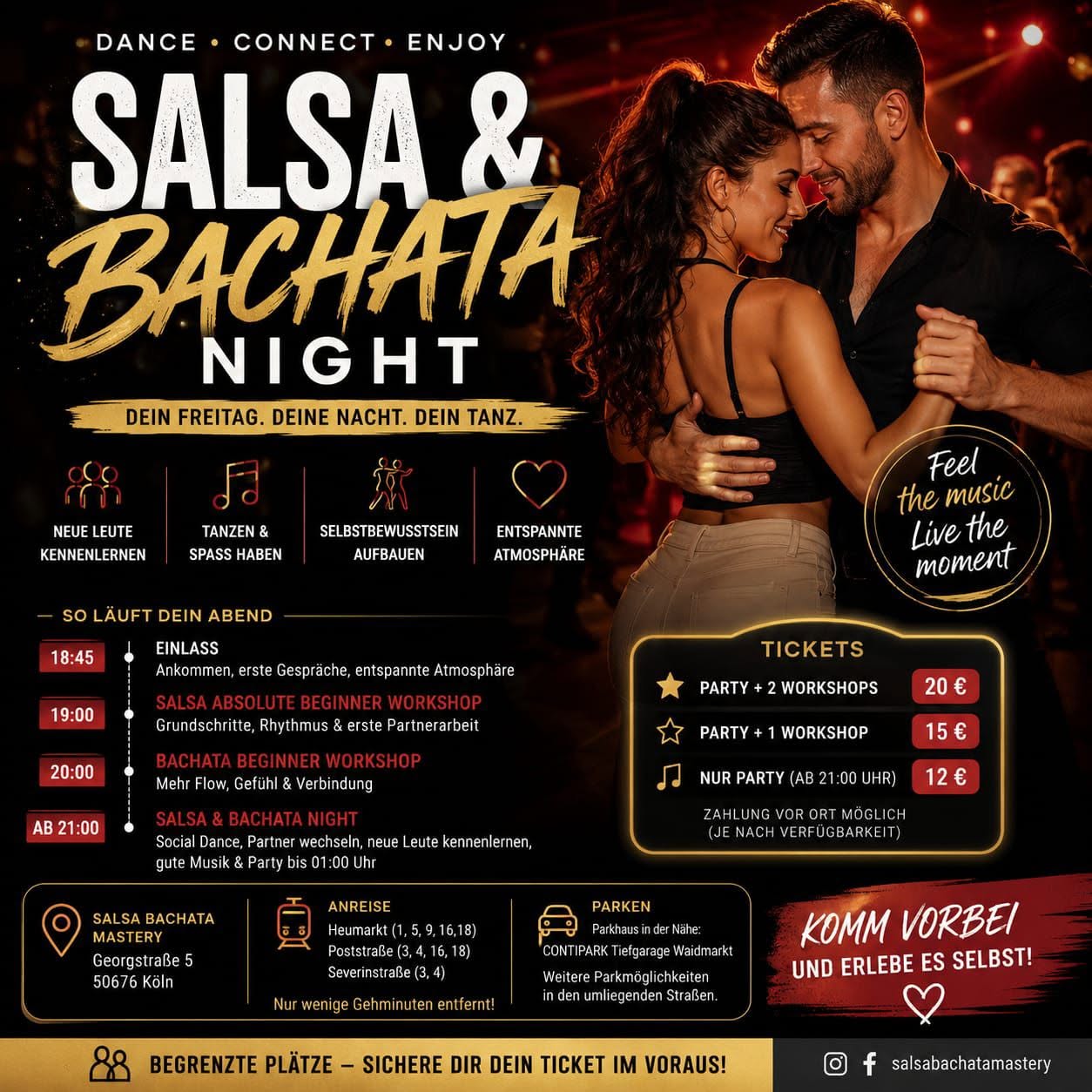 Flyer de Salsa & Bachata Night