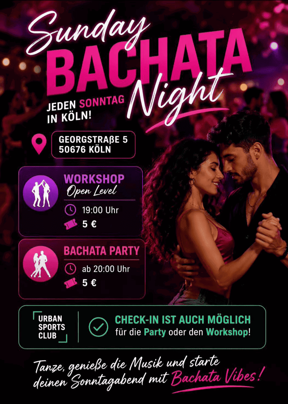 Flyer de Sunday Bachata Night