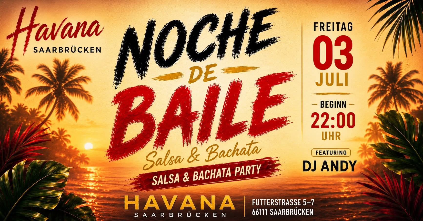 Flyer de Noche de Baile