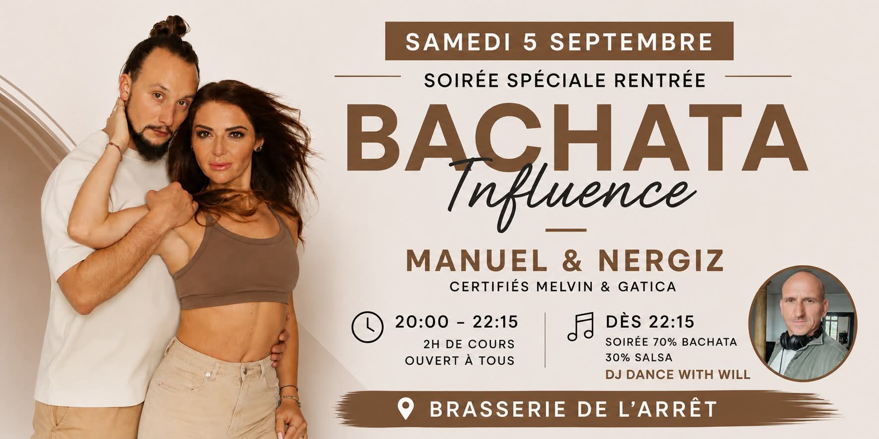 Flyer von Top artists Manuel&Nergiz - Bachata Influence