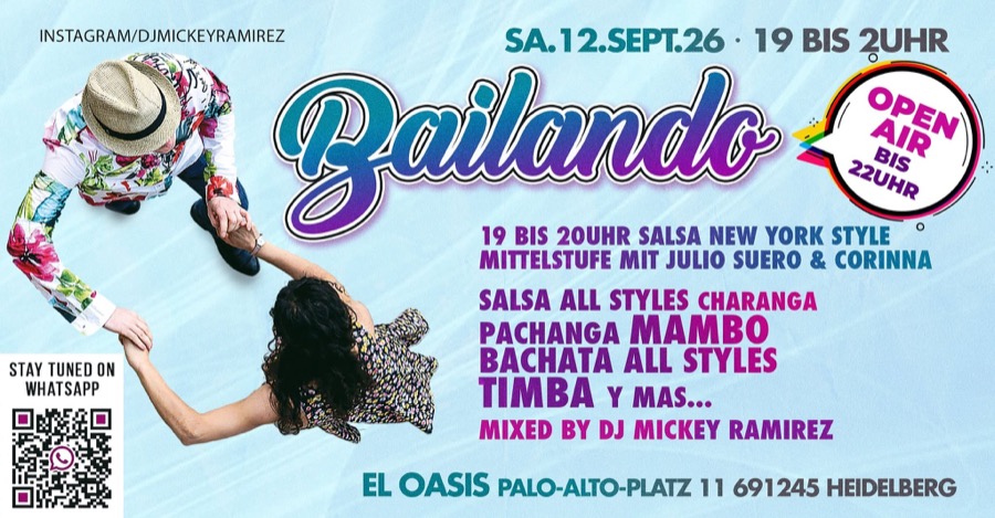 Flyer von Bailando – Caribbean & Latin Vibes
