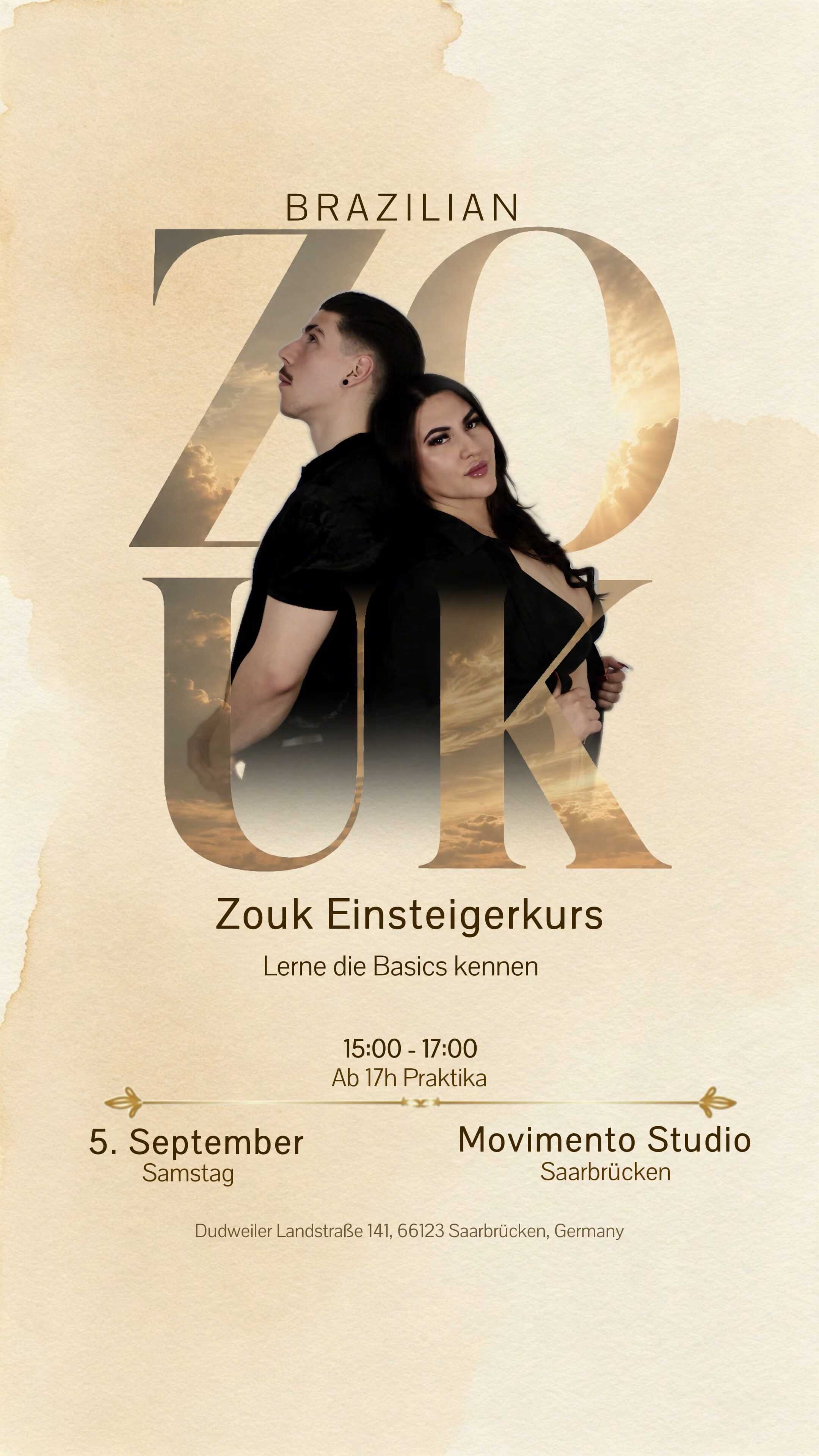 Brazilian Zouk Workshop mit Manuela & Filipe flyer