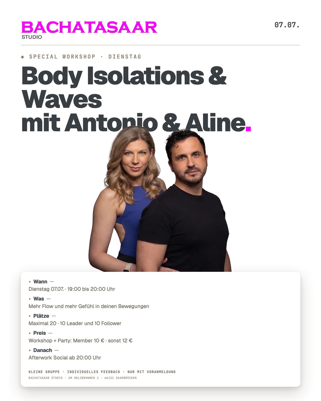 Flyer von Special Workshop: Body Isolations & Waves