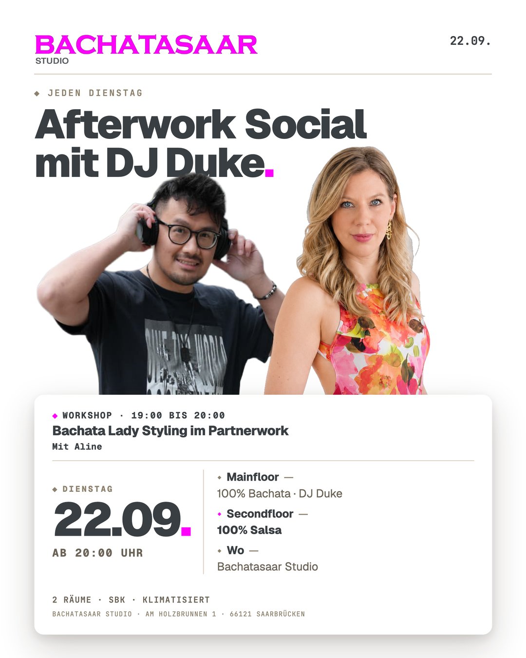 Flyer de Afterwork Social mit DJ Duke